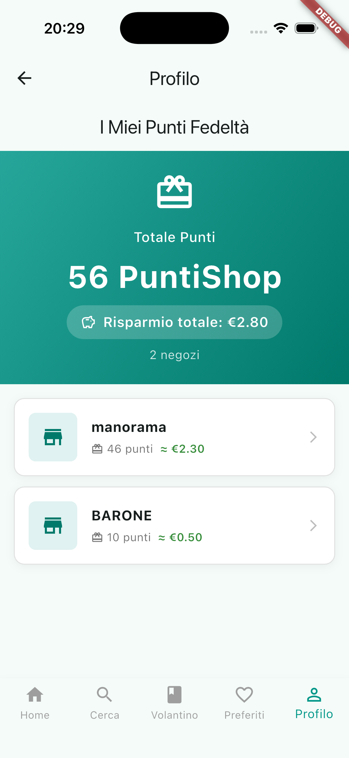 Sistema punti AmaShop